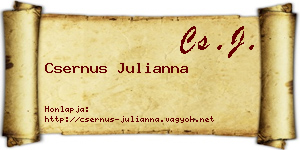 Csernus Julianna névjegykártya